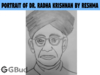 This is the Portrait of Dr. Radha Krishnan drawn by Reshma