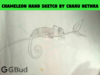 Chameleon hand sketch drawn by Charu Nethra