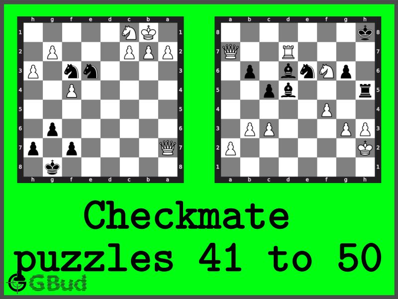 Easy Chess Puzzles 41 to 50