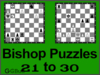 Solve the chess bishop puzzles 21 to 30. Train and improve your chess game, bishop and tactics