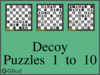 Chess decoy puzzles 1 to 10