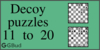 Solve the chess decoy puzzles 11 to 20. Train and improve your chess game, decoy and tactics