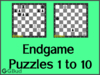 Chess endgame puzzles 1 to 10