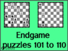 Chess endgame puzzles 101 to 110