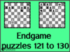 Chess endgame puzzles 121 to 130