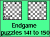Solve the chess endgame puzzles 141 to 150. Train and improve your chess game, strategy and tactics