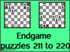 Chess endgame puzzles 211 to 220