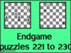 Chess endgame puzzles 221 to 230