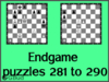 Solve the chess endgame puzzles 281 to 290. Train and improve your chess game, strategy and tactics