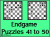 Chess endgame puzzles 41 to 50