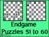 Solve the chess endgame puzzles 51 to 60. Train and improve your chess game, strategy and tactics