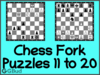 Chess fork puzzles 11 to 20