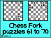 Chess fork puzzles 61 to 70