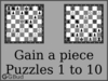 Gain piece chess puzzles 1 to 10