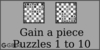 Solve the gain piece chess puzzles. Train and improve your chess game, strategy and tactics