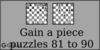Solve the gain a piece chess puzzles 81 to 90. Train and improve your chess game, strategy and tactics
