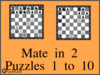 Mate in 2 chess puzzles 1 to 10
