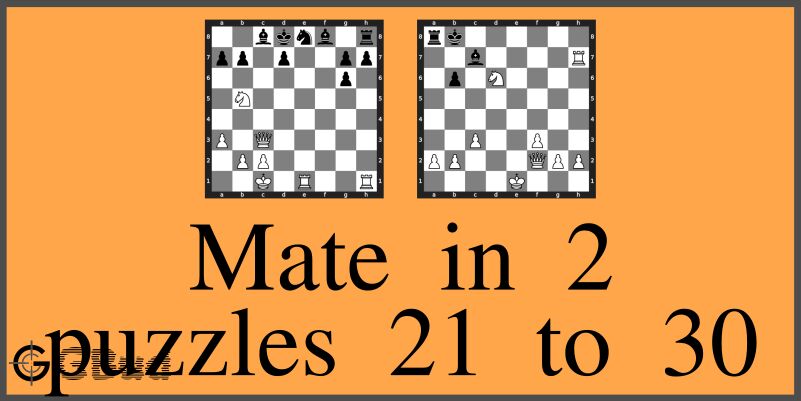 Kosten Chronisch Namaak Mate in 2 moves puzzles 21 to 30