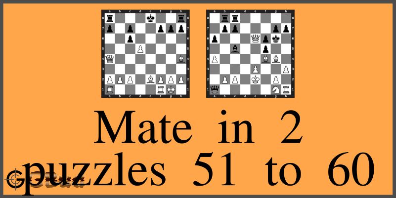 Mate in 3 moves puzzles 51 to 60