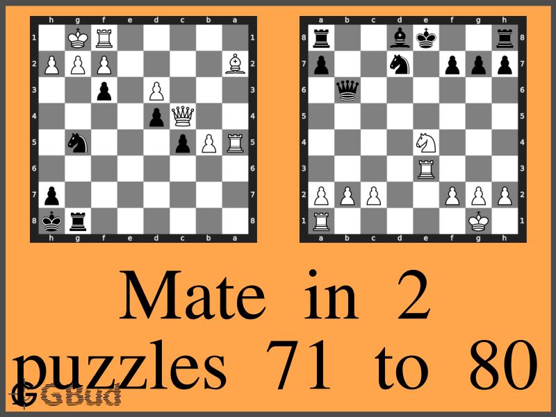 Mate in 1 move puzzles 71 to 80