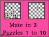 Solve the mate in 3 chess puzzles from 1 to 10. Train and improve your chess game, strategy and tactics