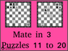 Solve the mate in 3 chess puzzles from 11 to 20. Train and improve your chess game, strategy and tactics