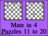 Mate in 4 moves puzzles 11 to 20
