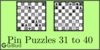 Solve the chess pin puzzles 31 to 40. Train and improve your chess game, pin and tactics