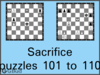 Chess sacrifice puzzles 101 to 110
