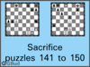 Chess sacrifice puzzles 141 to 150