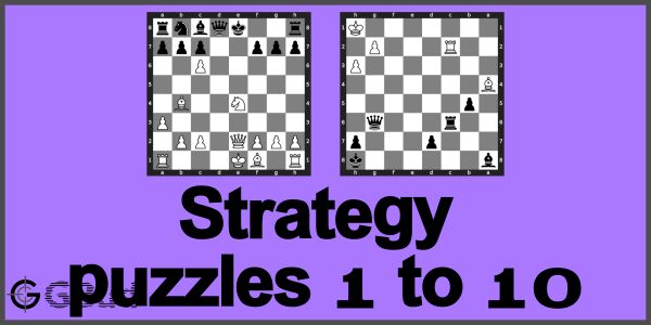 Chess skewer puzzles 1 to 10