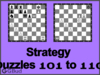 Chess strategy puzzles 101 to 110