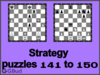 Chess strategy puzzles 141 to 150