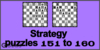 Solve the chess strategy puzzles 151 to 160. Train and improve your chess game, strategy and tactics