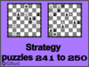Solve the chess strategy puzzles 241 to 250. Train and improve your chess game, strategy and tactics