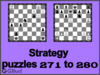 Solve the chess strategy puzzles 271 to 280. Train and improve your chess game, strategy and tactics