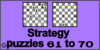Solve the chess strategy puzzles 61 to 70. Train and improve your chess game, strategy and tactics