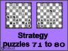 Chess strategy puzzles 71 to 80