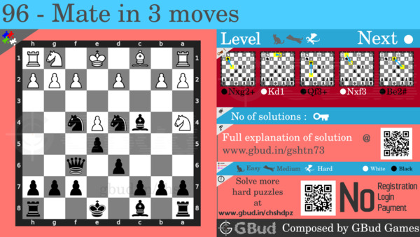 Mate in 3 moves . . . #chess #puzzle #win #king #queen #bishop