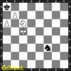 b7# - King has no free squares to move and ends in a checkmate. This is called David and Goliath mate as the pawn is giving the checkmate