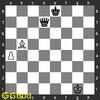 Black queen pinned to light square diagonal to her right