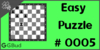 Solve the easy chess puzzle 5. Gain Rook. Train and improve your chess game, strategy and tactics
