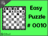 Solve the easy chess puzzle 10. Check mate in one move. Train and improve your chess game, strategy and tactics