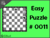 Solve the easy chess puzzle 11. Check mate in one move. Train and improve your chess game, strategy and tactics