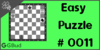 Solve the easy chess puzzle 11. Check mate in one move. Train and improve your chess game, strategy and tactics