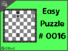 Easy chess puzzle # 0016 - Capture the queen by the rook at 7th rank