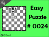 Easy  Chess puzzle # 0024 - Mate in 1 move