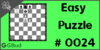 Solve the easy chess puzzle 24. Mate in 1 move. Train and improve your chess game, strategy and tactics