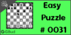 Solve the easy chess puzzle 31. Gain knight. Train and improve your chess game, strategy and tactics