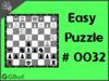 Solve the easy chess puzzle 32. Castle your king. Train and improve your chess game, strategy and tactics
